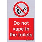 Viking Signs Do not vape in the toilet skylt 50 x 75 mm A8P