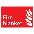 Viking Signs FV354-A4L-V"Fire Blanket" skylt, vinyl/klistermärke, 300 mm H x 200 mm B