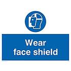 Viking Signs skyltar MP288-A3L-1M "Wear Face Shield" skylt, 1 mm halvstyv plast, 300 mm H x 400 mm B