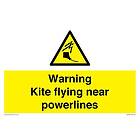 Viking Signs Warning drake flying nära powerlines Sign 300 x 200 mm A4L