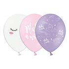 Ballonger Unicorn Vit/Rosa/Lila 50-pack