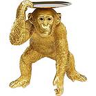 Kare Design Butler Playing Chimp figur guld polyresin och stål (H: 52cm)