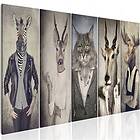 Artgeist bild tryckt på duk - Animal Masks, 5 delar - Flera storlekar 225x90