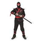 ESPA Ninja Sort/Röd Maskeraddräkt Small