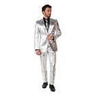 OppoSuits Shiny Silver Kostym 62