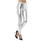 80-tals Metallic Disco Leggings Silver Medium