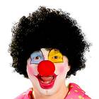 Svart Lockig Clown Peruk One size