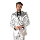 OppoSuits Shiny Silver Kostym 54