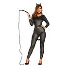 Svart Katt Bodysuit Maskeraddräkt Medium