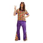 Hippie Dude Lila Maskeraddräkt Small