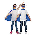 Superhjälte Cape med Mask Blå Barn One size