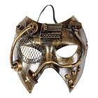 Steampunk Svart/Guld Halvmask One size