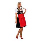 Hisab Joker Company Oktoberfest Dirndl Black/Röd Maskeraddräkt Small