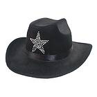 Hisab Joker Company Svart Cowboyhatt med Sheriffstjärna One size