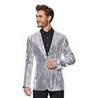 OppoSuits Suitmeister Sequins Silver Kavaj XX-Large