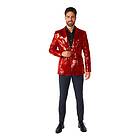 OppoSuits Suitmeister Paljettkavaj Röd Medium