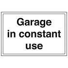 V Safety V Garage In Constant Use Parkeringsskylt 300 mm x 200 mm självhäftande vinyl