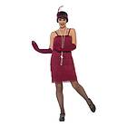 Smiffys Flapper Mörkröd Kort Maskeraddräkt Large