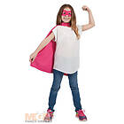 Wicked Costumes Superhjälte Cape med Mask Rosa Barn One size