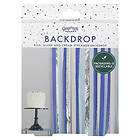 Ginger Ray Backdrop Streamers Blue/Silver Mix