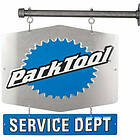 Park Tool Service Dept Double-sided Sign Silver