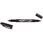 Tombow fineliner MONO twin pen 0,4/0,8 svart 10st