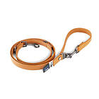 Curli Apple Leather Adjustable Leash Justerbart Hundkoppel Brown L