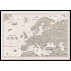 Gallerix Poster A Map Of Europe 5558-30x40G