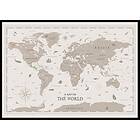 Gallerix Poster A Map Of The World 5559-30x40G