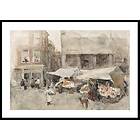 Gallerix Poster Markt Met Bloemenstalletjes By Floris Arntzenius 4980-21x30G