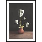 Gallerix Poster Plant With Theatrical Masks 30x40 5211-30x40