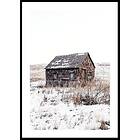 Gallerix Poster Sandhills Cabin In Snow 70x100 5303-70x100