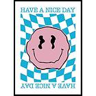 Gallerix Poster Smiley Pink And Blue 50x70 5155-50x70