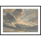 Gallerix Poster Study Of Clouds With A Sunset Near Rome By Simon Denis 4932-21x30G