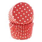 Cacas Muffinsform Jumbo 30-pack Polka Röd