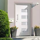 vidaXL Porte d’entrée aluminium och PVC vit 110x210 cm 3056823