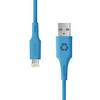 Le Cord Blue Ocean iPhone Lightning cable · 1,2 meter · Made of recycled plast