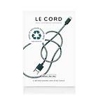 Le Cord Green iPhone Lightning cable · 2 meter Made of recycled fishing nets