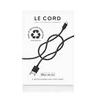 Le Cord Black iPhone Lightning cable · 2 meter Made of recycled fishing nets