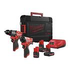 Milwaukee M12 FPP2A2-5253X Verktygspaket med batteri och laddare