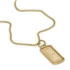 Diesel Single Dogtag halsband med platta guldfärgat DX1456710