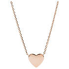 Fossil halsband Heart Rose Gold-Tone Stainless Steel JF03081791