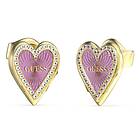 Guess Love me tender guldfärgad hjärtstiftörhängen pink JUBE03237JWYGPPT/U