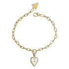 Guess Love me tender guldfärgat hjärtarmband silver JUBB03240JWYGRHS