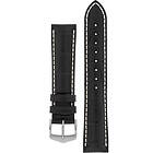 Hirsch Modena musta nahkaranneke 1030 28 50 24mm
