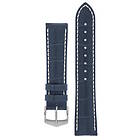 Hirsch Modena sininen nahkaranneke 1030 28 80 24mm