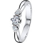 Kohinoor Helene 033-235V-25 Diamantring, Vitguld 18