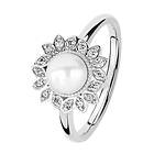 Kohinoor Swan vitguldring med pärla och diamanter 033-434V-08-165