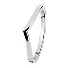 Kohinoor Tia slät chevron ring i vitguld 013-405V-170