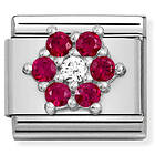 Nomination Classic SilverShine Symbols Red and White flower 330322-02